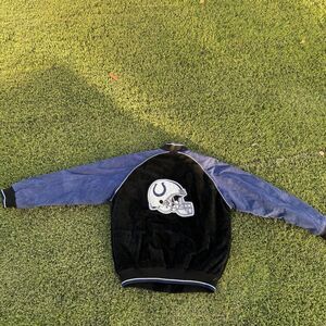 Vintage Indianapolis Colts Jacket Coat LG Mens Suede letterman jacket